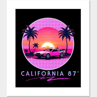 CALIFORNIA 87 80S RETRO STYLE Posters and Art